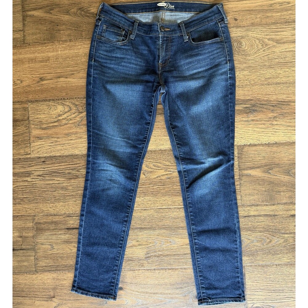 Old Navy The Diva Skinny Jeans Womens 6 Short Dark Wash Mid Rise Stretch Denim